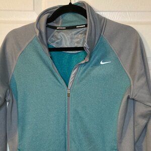 Nike Women's Therma-FIT Full Zip Fleece - Blue Nike Running Jacket - Size M